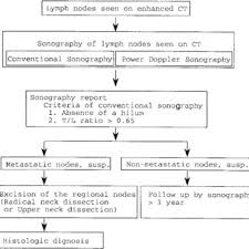 Flow Chart Shows The Procedure For Examining Cervical Lymph