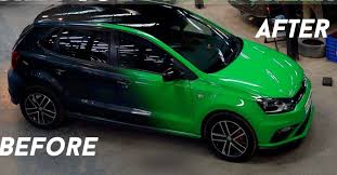 Vw Polo With Green Custom Paint Is A