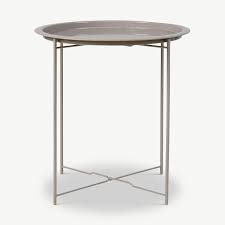 Beso Side Table Grey Steel Ø47 Cm