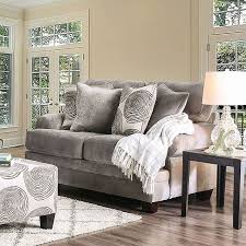 Furniture Of America Bonaventura Gray Loveseat