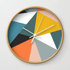Modern Geometric 36 Wall Clock By The