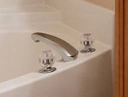 To repair the bathtub faucet handle you'll have to remove the valve stem. Replace Faucet Handles In Existing Bathtub Home Improvement Stack Exchange