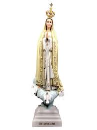 Our lady of fatima, piscataway, nj welcome to our website we are the roman catholic parish of our lady of fatima located in the township of piscataway, in middlesex county, new jersey. Our Lady Of Fatima Hand Painted Statue With Dove 16 5 Inch