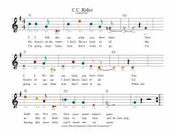 Easy Guitar Sheet Music For Cc Rider Featuring Dont Sheet