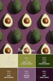 Avocado Pattern Green Colour Palette