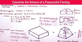 Volume Of A Trapezoidal Footing