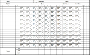 Printable Pdf Baseball Scorecard Lineup Count Sheets Score