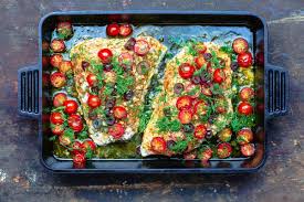 terranean style baked grouper with
