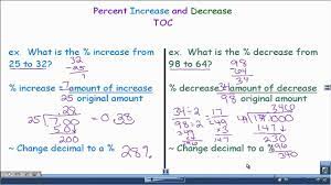 percent increase and decrease you