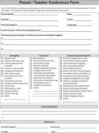 Download Parent Teacher Conference Form 1 For Free Tidytemplates