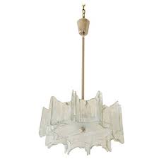 austrian frosted glass chandelier by j