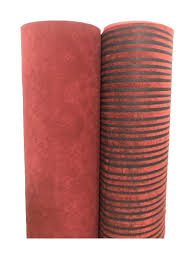 maroon non woven stripe carpets for home