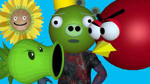 PLANTS VS. ZOMBIES vs. ANGRY BIRDS ☺ 3D animated Mashup - FunVideoTV -Style  ;-)) - YouTube