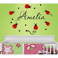 Hm Wall Decal Personalised Ladybugs And