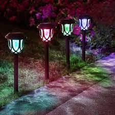 Cubilan Solar Lights Color Changing 4x4x16 3 Outdoor