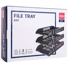 Deli File Tray 258x330x109mm Black – Value Co – South Africa