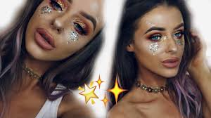 glittery gold festival makeup you