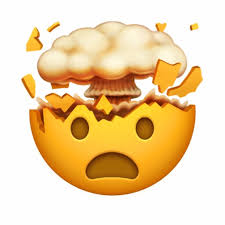 An emoji with his head exploding.