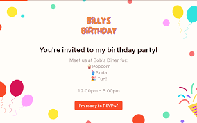 birthday invitation rsvp
