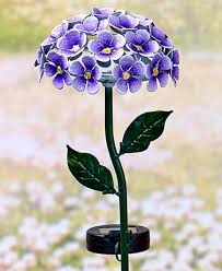 26 Light Solar Flower Stake Purple