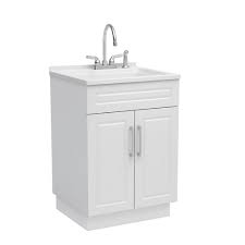 1 basin white freestanding laundry sink