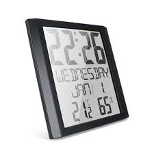 Digital Wall Clock With Temperature