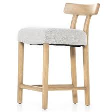 brown wood counter stool