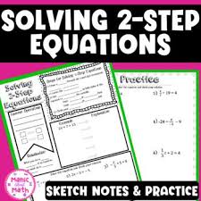Solving Two Step Equations Sketch Notes