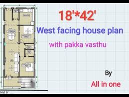 18 42 West Facing House Plan