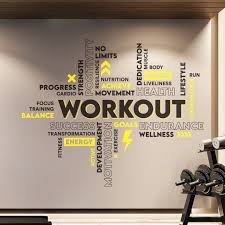 Workout Vinyl Gym Wall Decal