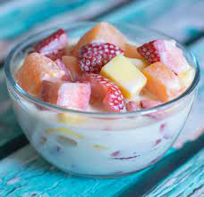 mexican fruit salad with cream thrift