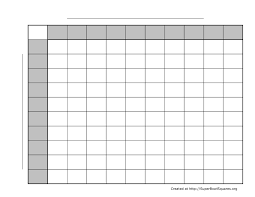 30 100 Square Raffle Board Simple Template Design