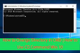 how to change directory in cmd how to