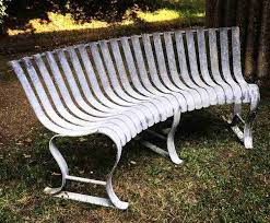 Curved Metal Bench The Countryside