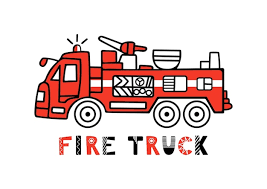 premium vector fire truck is in a
