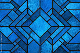 Sketch Of A Blue Stained Glass Window