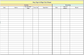 Sign Out Sheet Template Excel Time Off Form Free Best Of Key