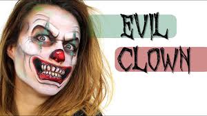 evil clown face painting ashlea