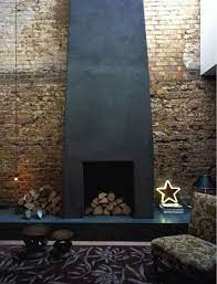 Black Steel Chimney And Fireplace