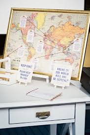 Adorable Travel Themed Seating Chart Honeymoons Com In