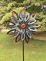 Wind Turbine Garden Ornament Metal Wind
