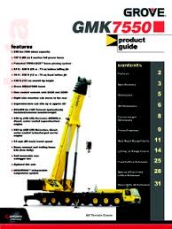 All Terrain Cranes Grove Gmk7550 Specifications Cranemarket