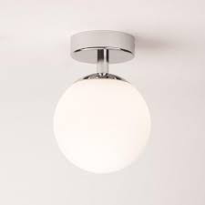 Glass Globe Ip44 Bathoom Ceiling Light