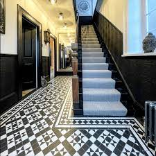black white tile victorian tile