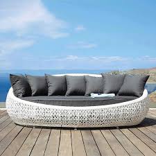 70 9 Oval Rattan Outdoor Daybed Sofa
