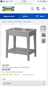 Side Table Ikea Liatorp Grey And Glass
