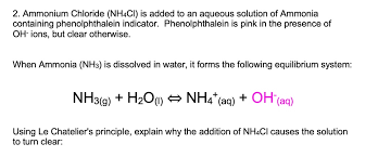 Solved Ammonium Chloride Nh4cl Is
