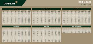 Size Charts Dublin Clothing Australia