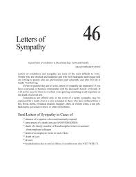 letters of sympathy