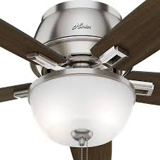 brushed nickel bowl ceiling fan 53344
